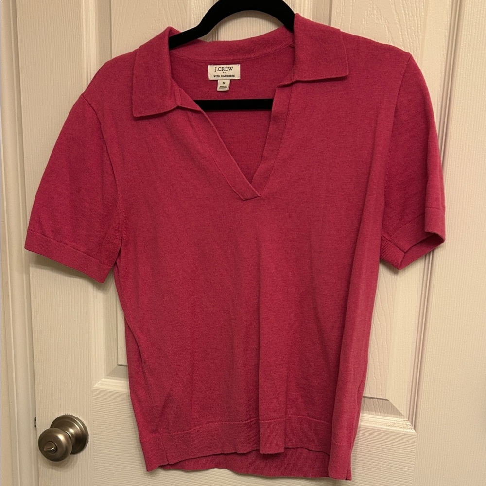 J. Crew Women's Short Sleeve Pink Top